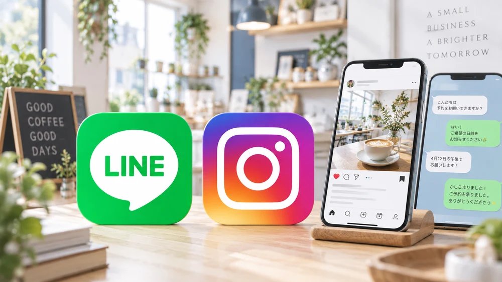 LINEとInstagram活用のイメージ